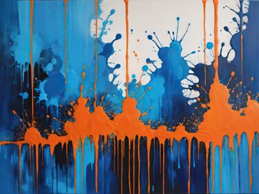 Digital Arts titled "4298" by Jeff Iverson, Original Artwork, 2D Digital Work Mounted on Wood Stretcher frame