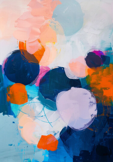 Abstract Melody of Color Digitale Kunst getiteld "Abstract Melody of…" door Marina Pokachalova (Marina Artsea), Origineel Kunstwerk, Digitaal Schilde…