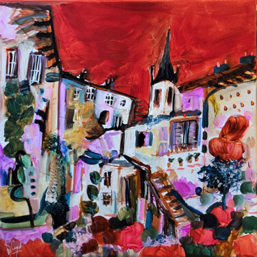 Peinture intitulée "Douceur d'émotions" par Muriel Cayet, Œuvre d'art originale, Acrylique Monté sur Châssis en bois