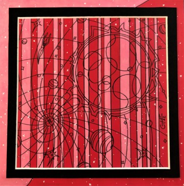 Dessin intitulée "(32) - union cosmiq…" par Vincent Gibert, Œuvre d'art originale, Marqueur