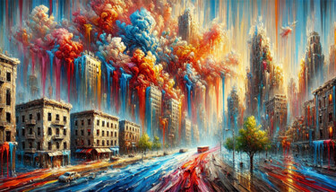 제목이 "CLIMATIC"인 디지털 아트 Modane로, 원작, AI 생성 이미지