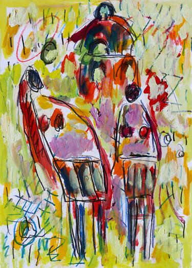 Peinture intitulée "Doctorantes" par Jean Mirre, Œuvre d'art originale, Huile