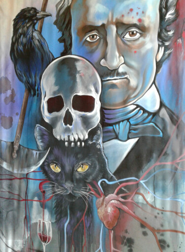 "Mural of Poe" başlıklı Fotoğraf Veronica Mclaren (Starina's Art) tarafından, Orijinal sanat, Fotoşopsuz fotoğraf