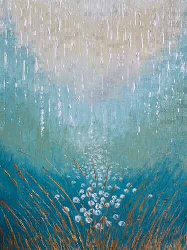 Whisper of the Meadow – Acrylic Sketch on Canvas Schilderij getiteld "Whisper of the Mead…" door Fatimie Ashyrova, Origineel Kunstwerk, Acryl
