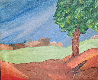 Peinture intitulée "O rio - obra I" par Simone Martins, Œuvre d'art originale, Acrylique