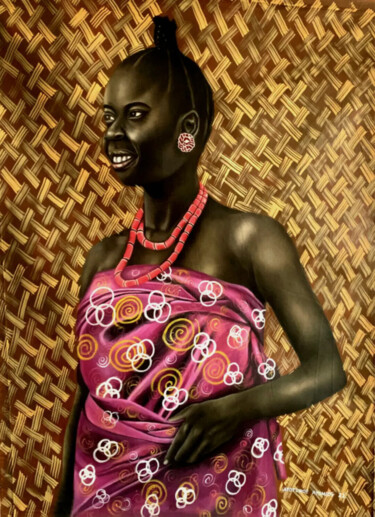 Drawing titled "ODUNAYO" by Ayotunde Ayomide, Original Artwork, Charcoal