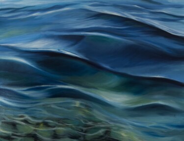 Whishper of the surf Peinture intitulée "Whishper of the surf" par Catherine Cath, Œuvre d'art originale, Huile Monté sur Châssis en bois
