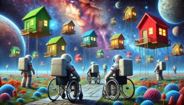 Arts numériques intitulée "Univers 2" par Ary, Œuvre d'art originale, Image générée par l'IA