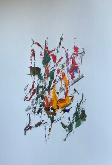 Schilderij getiteld "'Hebban olla vogala…" door Auke Mulder, Origineel Kunstwerk, Acryl