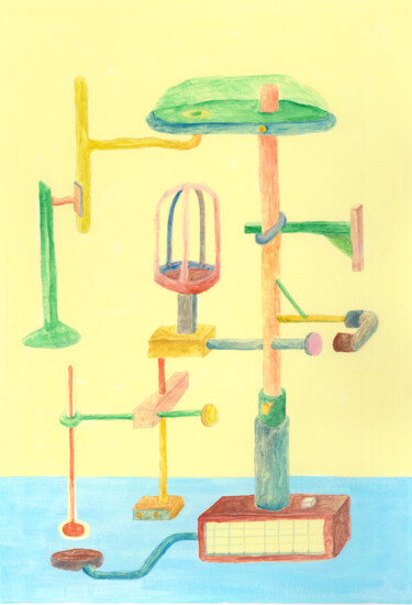 Schilderij getiteld "Greenhouse" door Julien Fargetton, Origineel Kunstwerk, Acryl