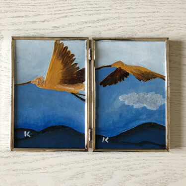 绘画 标题为“Mini diptyque Voyag…” 由Irena Kaufman, 原创艺术品, 丙烯