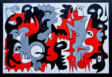 Peinture intitulée "Metamorfoses de um…" par Mutes / César Amorim, Œuvre d'art originale, Acrylique Monté sur Châssis en bois