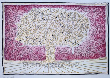 Dessin intitulée "Black fruit" par Milto Sideris, Œuvre d'art originale, Marqueur