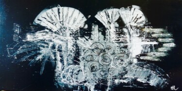 Malerei mit dem Titel "ÉOLIENNES DANS LA N…" von Marie Hélène Vaucher, Original-Kunstwerk, Acryl Auf Keilrahmen aus Holz mon…