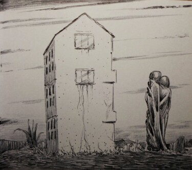 제목이 "Abandoned 'Aunt Jo'…"인 그림 Milto Sideris로, 원작, 볼펜
