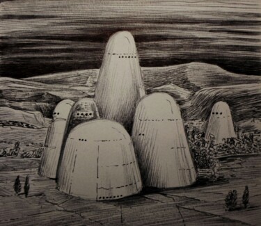 Drawing titled "Abandoned Salt 'n P…" by Milto Sideris, Original Artwork, Ballpoint pen