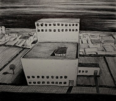 「Abandoned Post offi…」というタイトルの描画 Milto Siderisによって, オリジナルのアートワーク, ボールペン