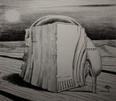 「Abandoned Parliamen…」というタイトルの描画 Milto Siderisによって, オリジナルのアートワーク, ボールペン