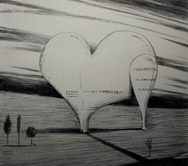 제목이 "Abandoned Love Club"인 그림 Milto Sideris로, 원작, 볼펜