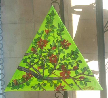 Peinture intitulée "Pomegranate tree" par Dimitrios Brakatsoulas, Œuvre d'art originale, Acrylique
