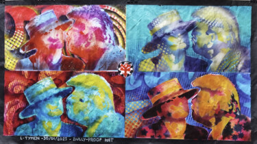Bully -proof hat – 3 (4cases) Peinture intitulée "Bully -proof hat –…" par Lucas Tymen, Œuvre d'art originale, Acrylique