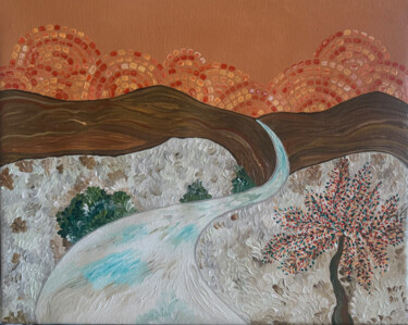 Peinture intitulée "Série Cerejeiras -…" par Simone Martins, Œuvre d'art originale, Acrylique