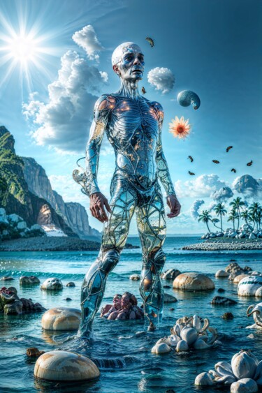 Digital Arts titled "ailleurs /ˈmʌðərfʌk…" by Frédéric Guennal, Original Artwork, AI generated image