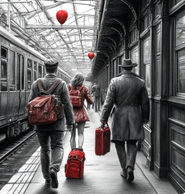数字艺术 标题为“,, Platform ,,” 由Alexsandra Komandrovskaya, 原创艺术品, AI生成的图像