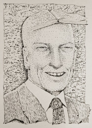 Tekening getiteld "Martein" door Milto Sideris, Origineel Kunstwerk, Inkt