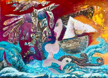 绘画 标题为“Mermaids” 由Anna Mytavska (Cabrerra), 原创艺术品, 油