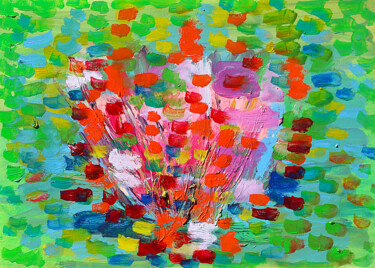 "Nymphéabstrait" başlıklı Tablo Jean Mirre tarafından, Orijinal sanat, Petrol