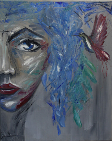 Pittura intitolato "Шёпот" da Ol Ga Kornus, Opera d'arte originale, Olio Montato su Telaio per barella in legno