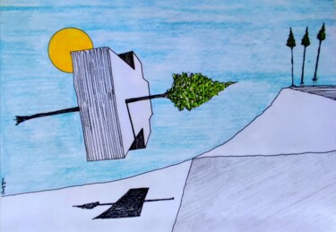Studies for future surrealistic paintings - 11 "Studies for future…" başlıklı Resim Milto Sideris tarafından, Orijinal sanat, Mürekkep