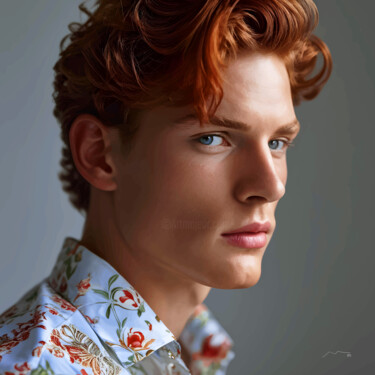 제목이 "Portrait Red Haired…"인 디지털 아트 Marco Victorino로, 원작, AI 생성 이미지
