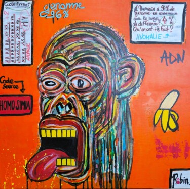 Peinture intitulée "MARCEL" par Robin Laffargue, Œuvre d'art originale, Acrylique Monté sur Châssis en bois