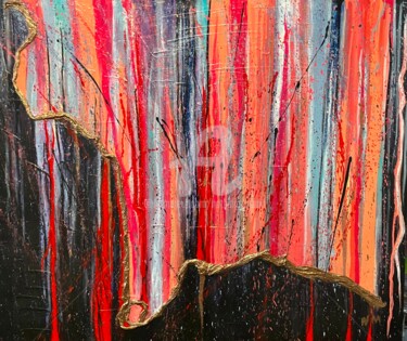 绘画 标题为“La voie” 由Nathalie Morin, 原创艺术品, 丙烯 安装在木质担架架上