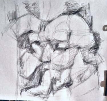 Рисунок под названием "Поцелуй Иуды" - Tatyana Zakharova, Подлинное произведение искусства, Карандаш