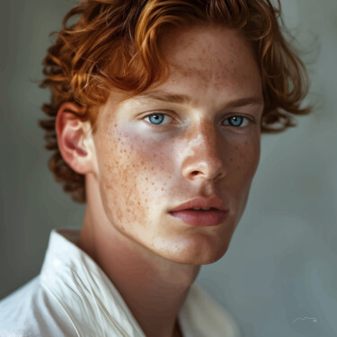 数字艺术 标题为“Portrait Red Haired…” 由Marco Victorino, 原创艺术品, 数字油画