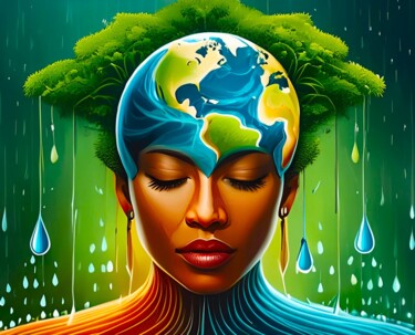 Digital Arts titled "Adopting the Earth" by Sandeep Kumar Mishra, Original Artwork, 2D Digital Work