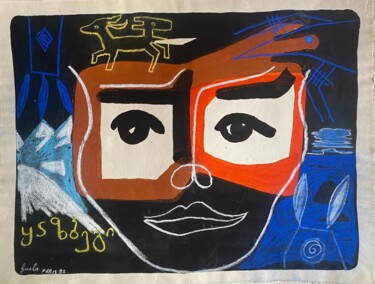 Drawing titled "The island of Marti…" by Guela Tsouladze, Original Artwork, Pastel