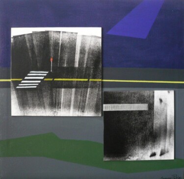 Schilderij getiteld "Ciudad dormida 1. S…" door Encarna Robles, Origineel Kunstwerk, Acryl Gemonteerd op Frame voor houten b…