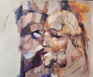 Картина под названием "Поцелуй Иу." - Tatyana Zakharova, Подлинное произведение искусства, Акрил