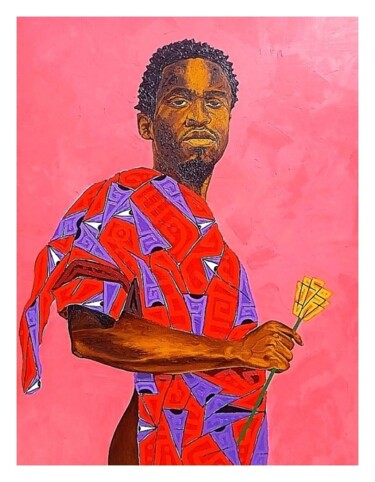 Pittura intitolato "The offering" da Nana Osei, Opera d'arte originale, Acrilico