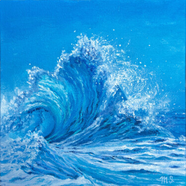 绘画 标题为“Great wave art” 由Inna Martynenko, 原创艺术品, 丙烯 安装在纸板上