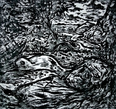 "THE GIFT" Printmaking titled ""THE GIFT"" by Joseph Urie, Original Artwork, Monotype