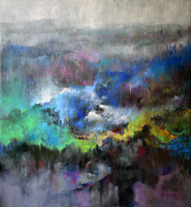 绘画 标题为“Paysage 10” 由Sik Kyin Chan, 原创艺术品, 油