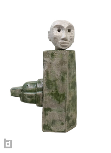 "ADAK BRUTALIST HEAD" başlıklı Heykel Paolo Castagna (Brutalist Design) tarafından, Orijinal sanat, Beton