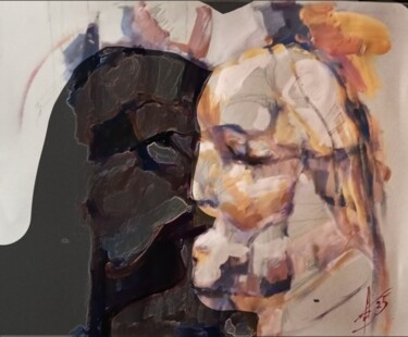 Картина под названием "Поцелуй" - Tatyana Zakharova, Подлинное произведение искусства, Акрил