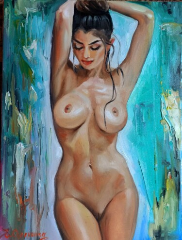 Fraicheur Peinture intitulée "Fraicheur" par Eugenie Chervonna (Allet), Œuvre d'art originale, Huile