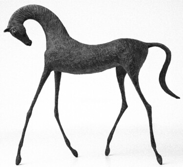 Skulptur mit dem Titel "Dalia" von Alexandra Shorey, Original-Kunstwerk, Polymer Ton